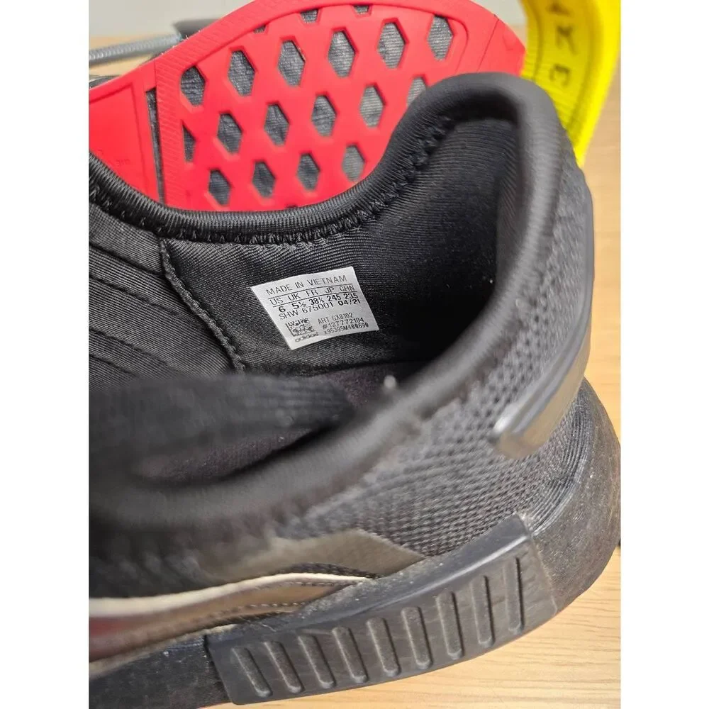 Adidas NMD Men's Running Shoes Size 6 Black Red Yellow